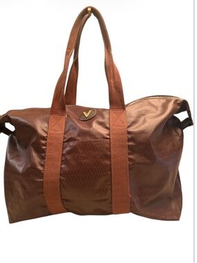 Mario Valentino soft PVC Monogram travel tote bag.